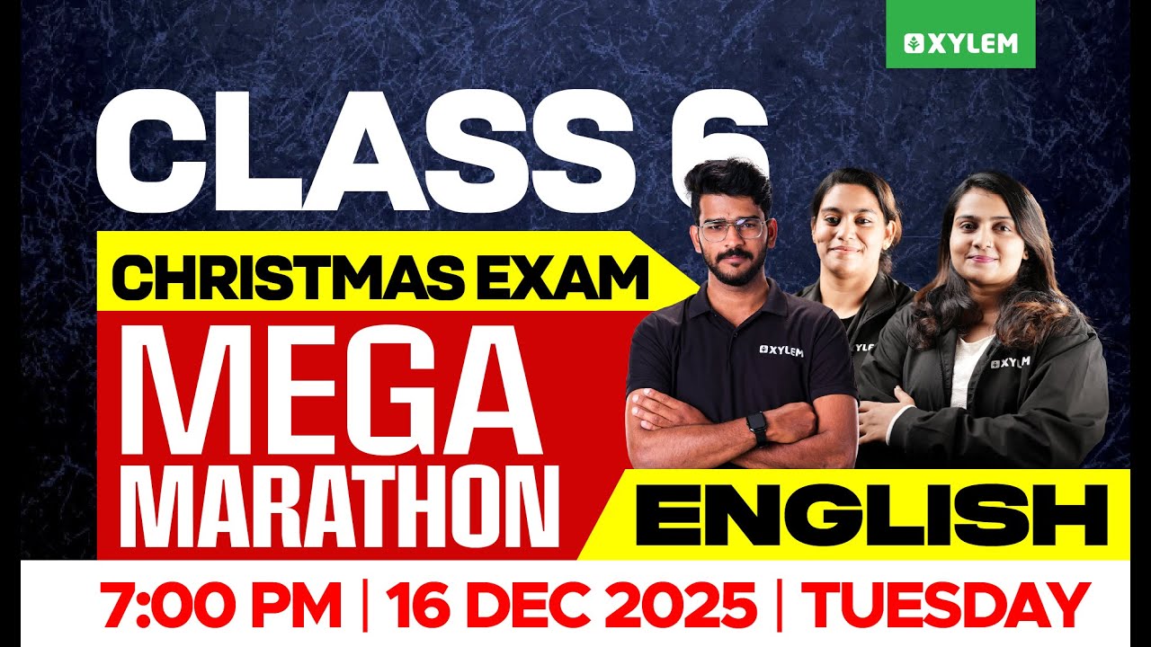 Class 6 English Christmas Exam 2025 | Mega Marathon | Important Questions | Xylem Class 6