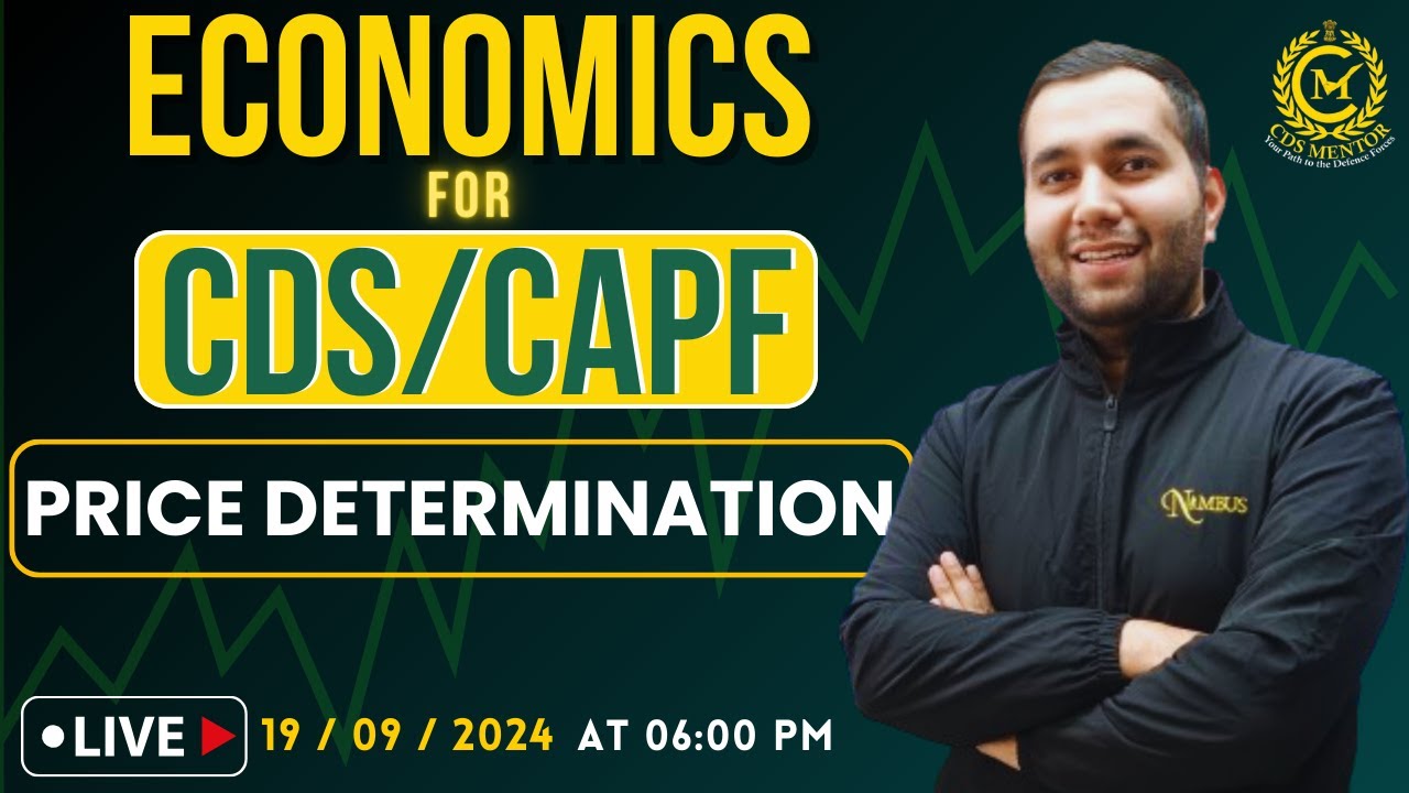 PRICE DETERMINATION || ECONOMICS FOR CDS/CAPF(AC) || #cds #capfac #upsc  #cdsexam #upsccds #cds2025