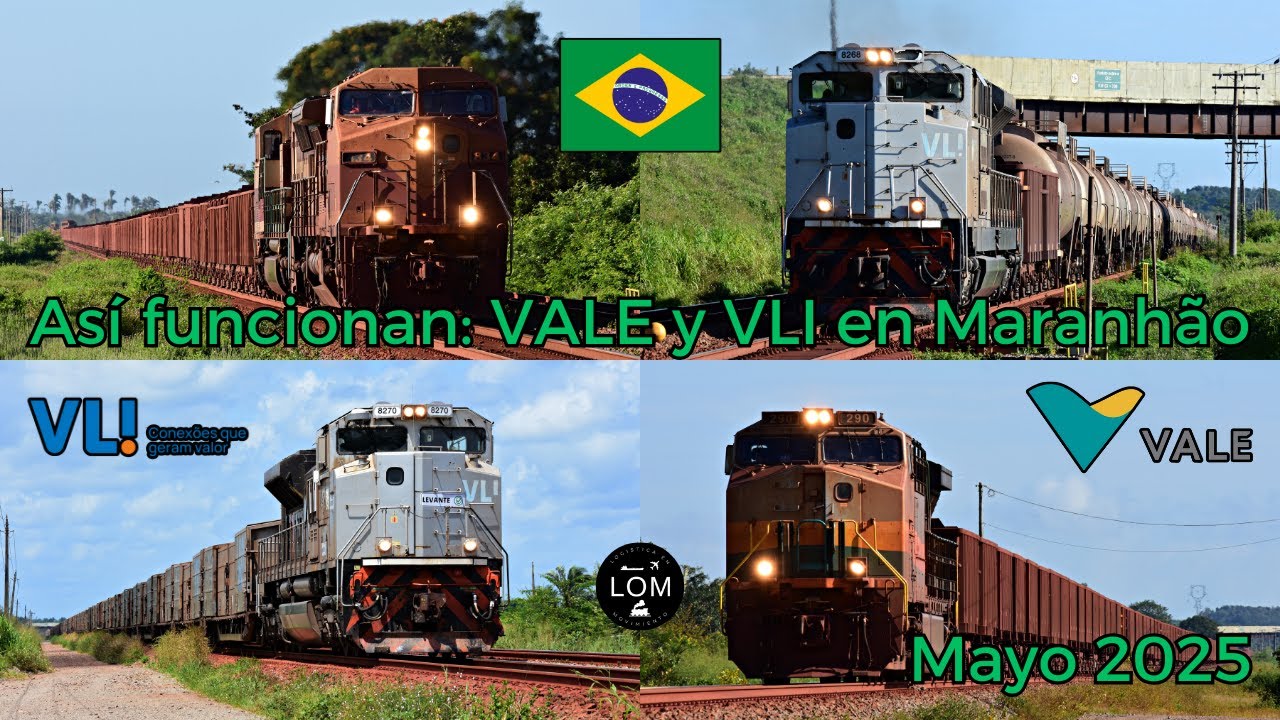 Así funcionan los trenes más largos de Brasil: VALE y VLI en Maranhão - Mayo 2025