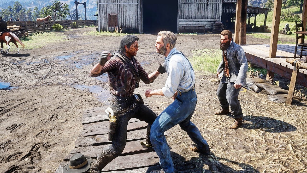 Red Dead Redemption 2 &mdash; Забавные и брутальные рэгдоллы, том 188 [4K/60 кадров в секунду]