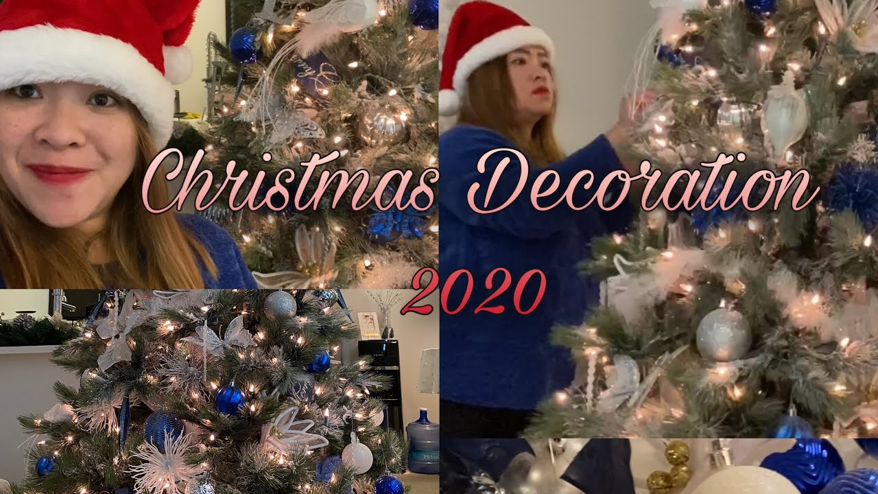 Blue white silver Christmas Decoration 2020 || menghias pohon natal 🌲