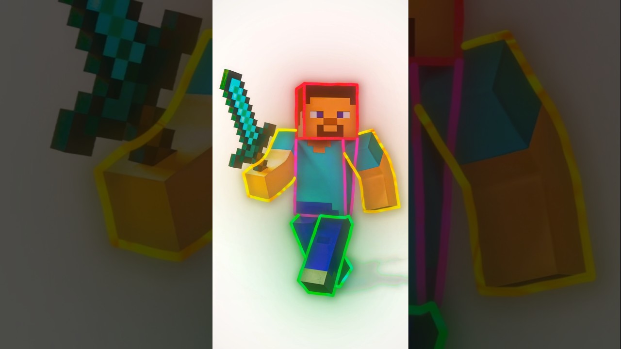 How To Draw Steve From Minecraft 😳🩵