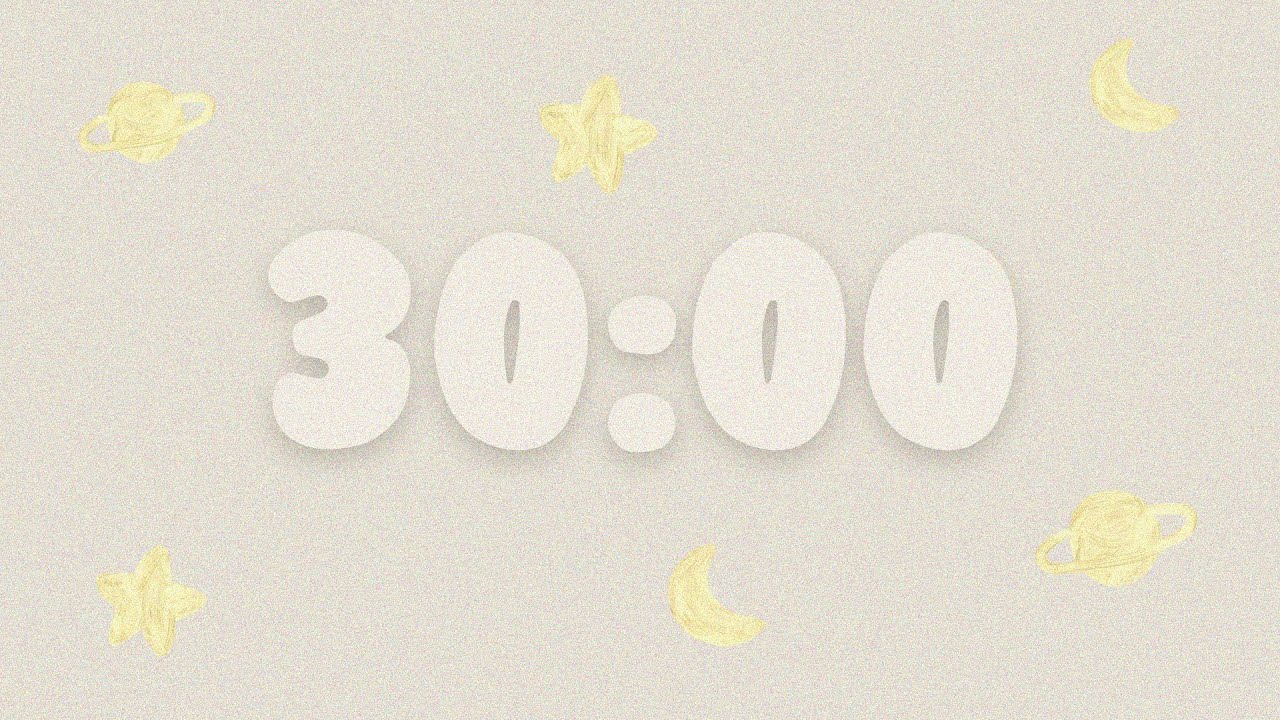 30 Minute Timer with Soft Music | Study, Clean, Focus