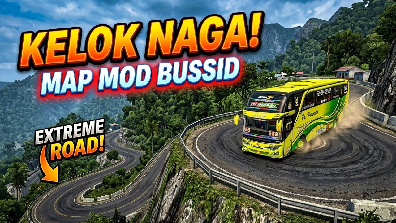How to download map mod || kelok naga map mod the deadliest curves in bussid 🐉