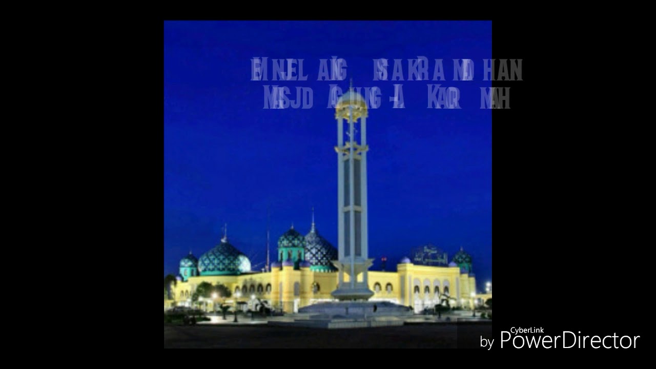 masjid agung al-karomah martapura saat menjelang imsak ramadhan