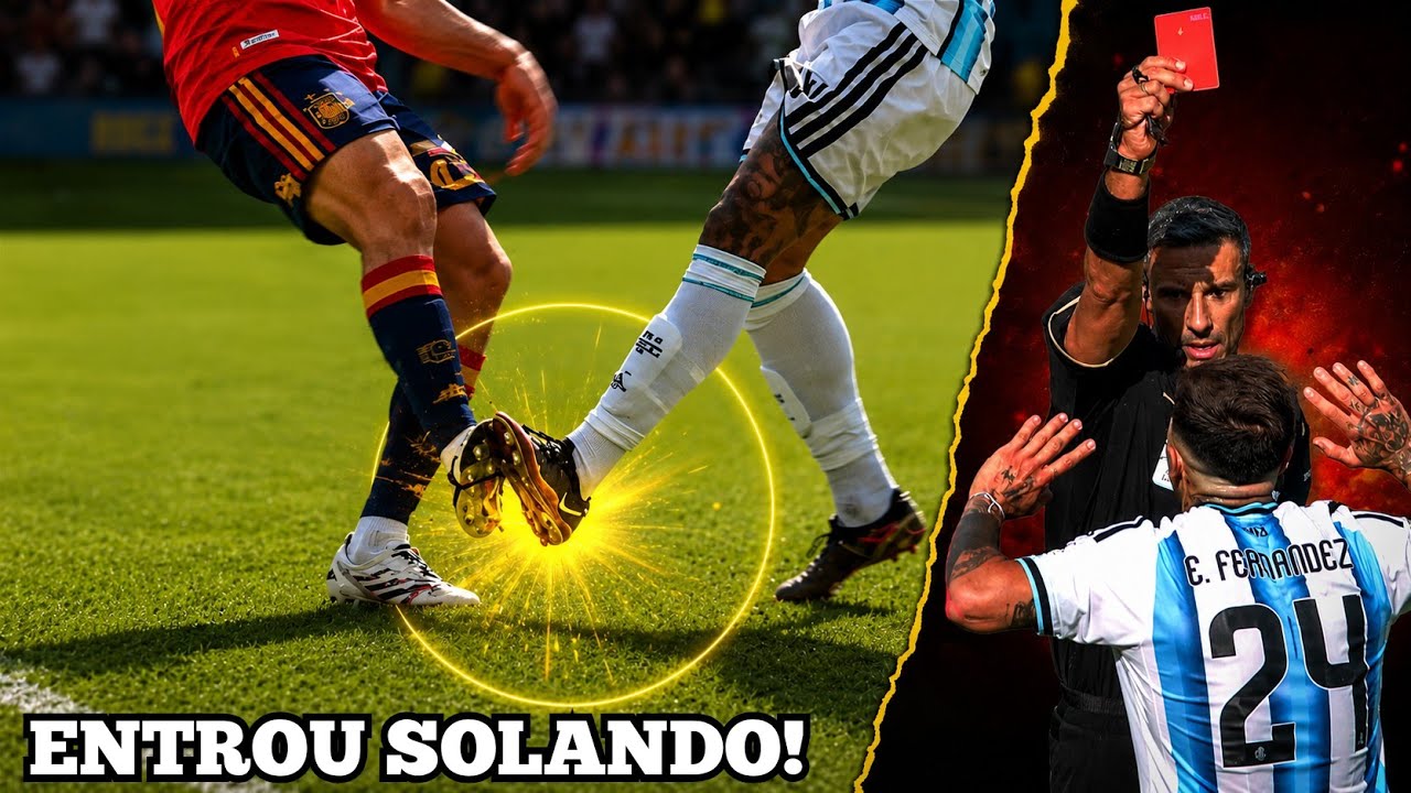 Enzo Fernandez's red card incident in Spain vs. Argentina