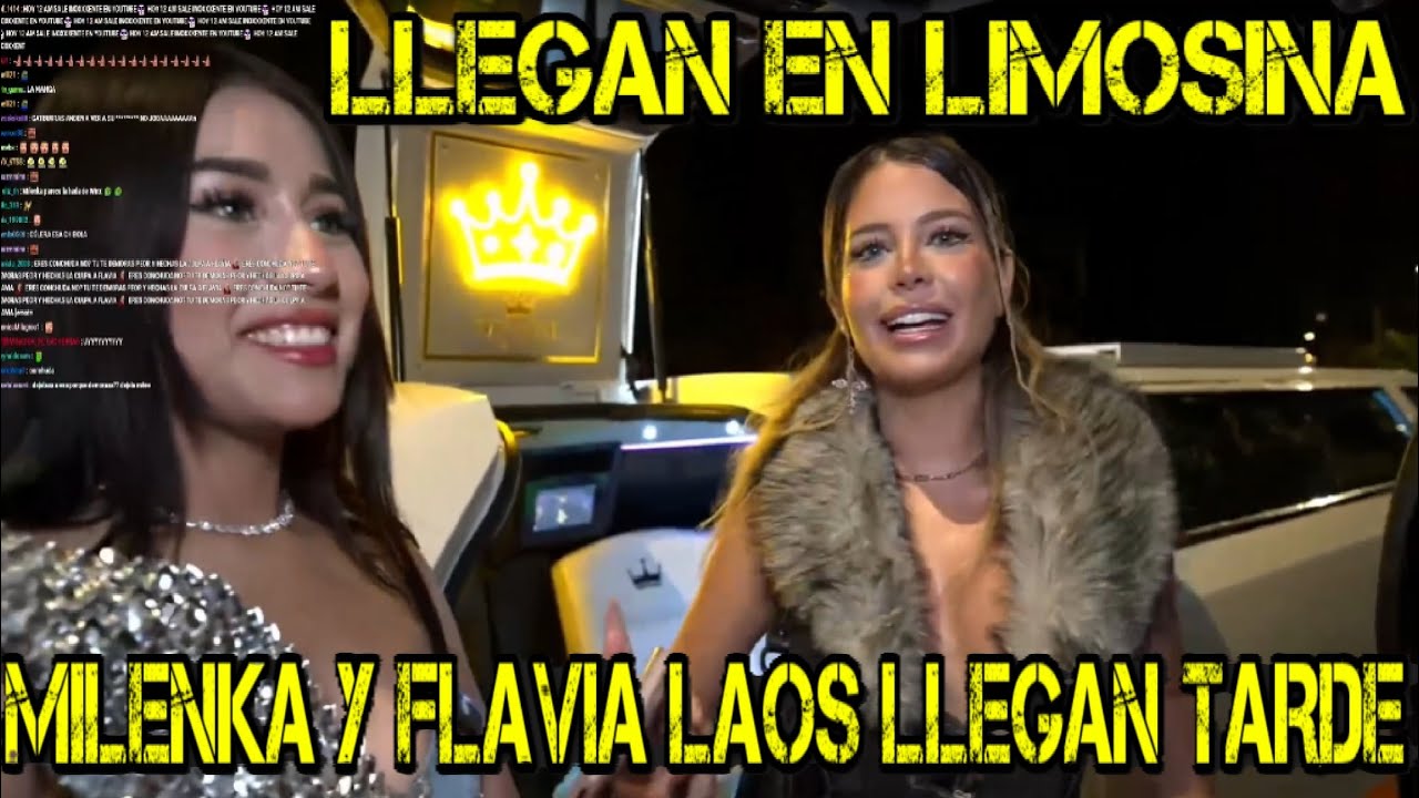 MILENKA NOLASCO y FLAVIA LAOS EN LIMOSINA llegan AL EVENTO INOXXXENTE #milenka #cristorata #agus #zu