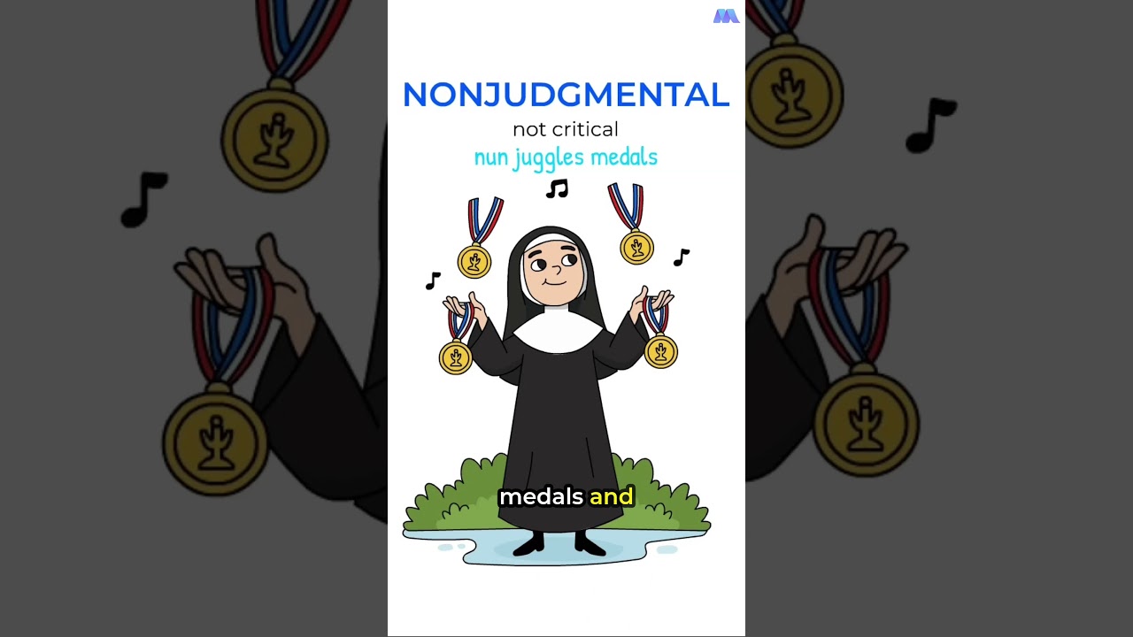 SAT Vocabulary #0026: NONJUDGMENTAL (Meaning + Memory Trick)