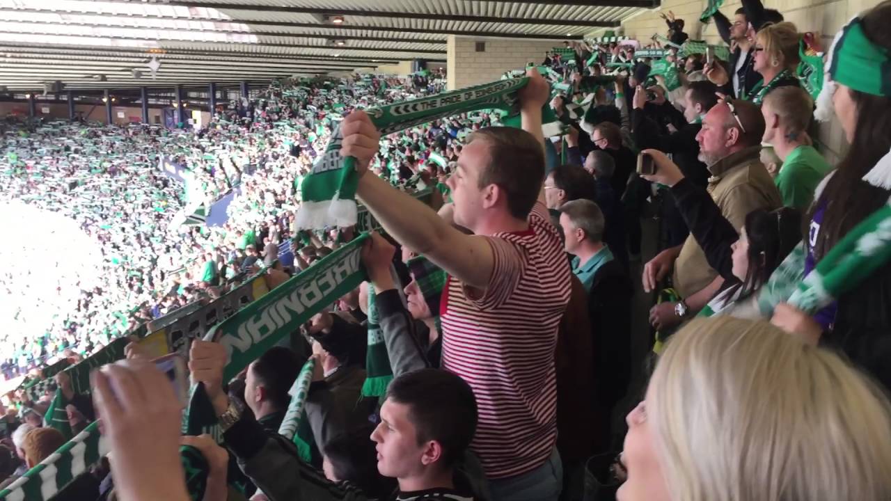 Sunshine on Leith - Scottish Cup Final - 21 May 2016 - Hibernian - Hibs fans - Hibs 3 - Rangers 2