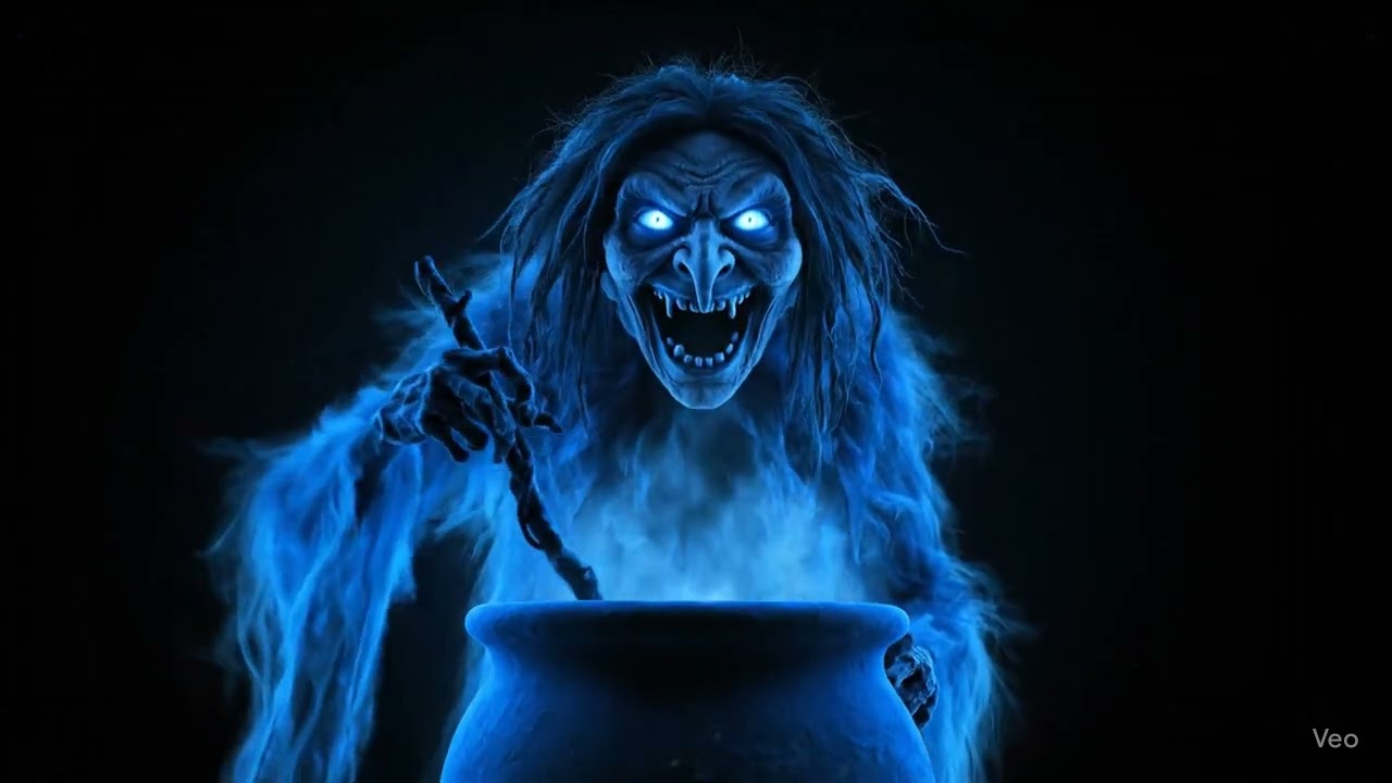 Halloween projection loop:  Witch apparition