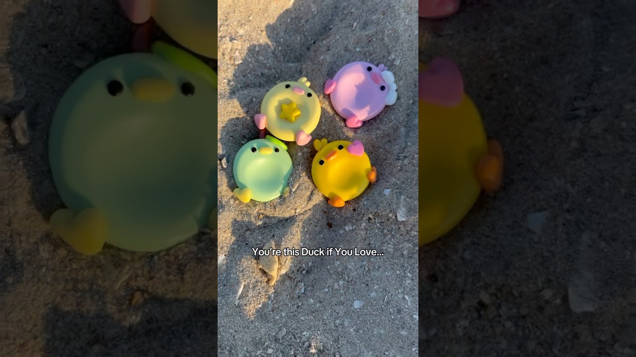 Want a cute summer duck pocket friend? #worrystone #polymerclay #clayartist #fidget