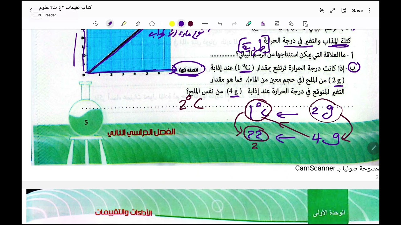 حل أسئلة التقييم الأول | علوم تانية إعدادى