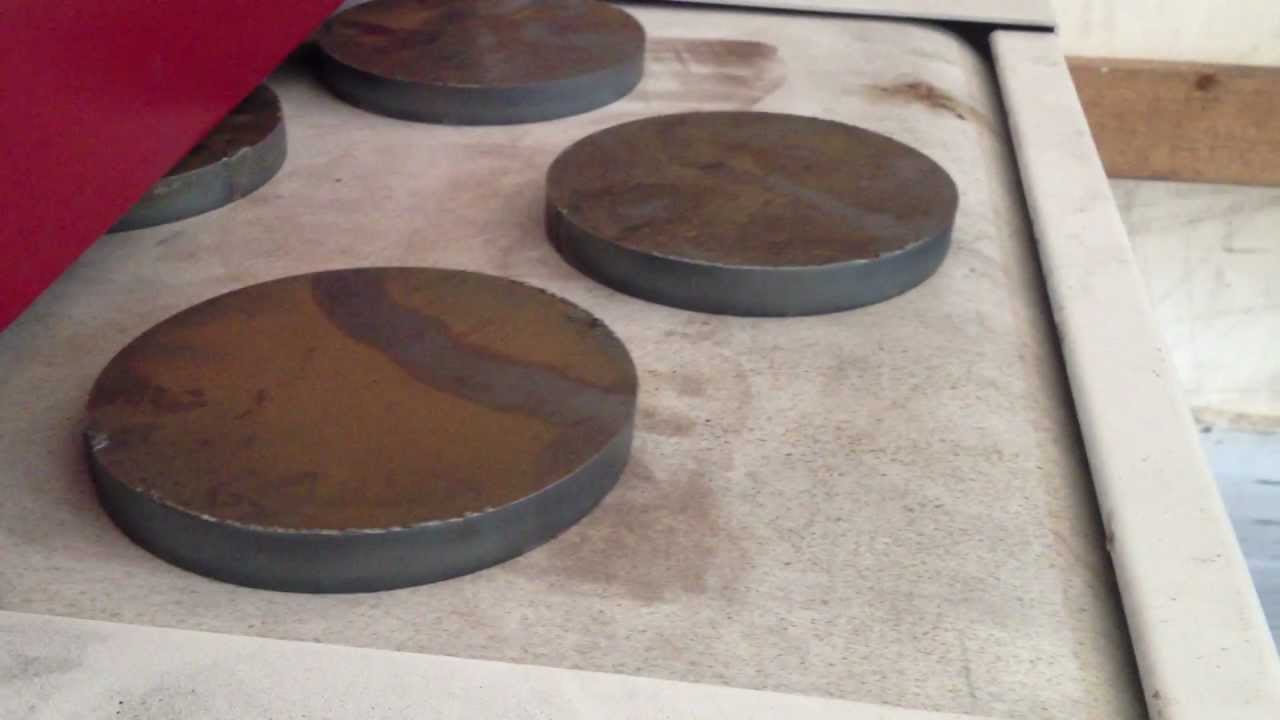 Bearbeitung von Ronden - Processing of rings (Video in HD)