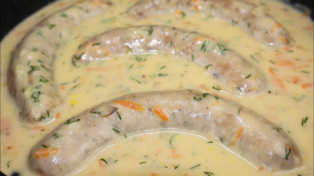 BIAŁA KIEŁBASA w sosie chrzanowo-musztardowym...
