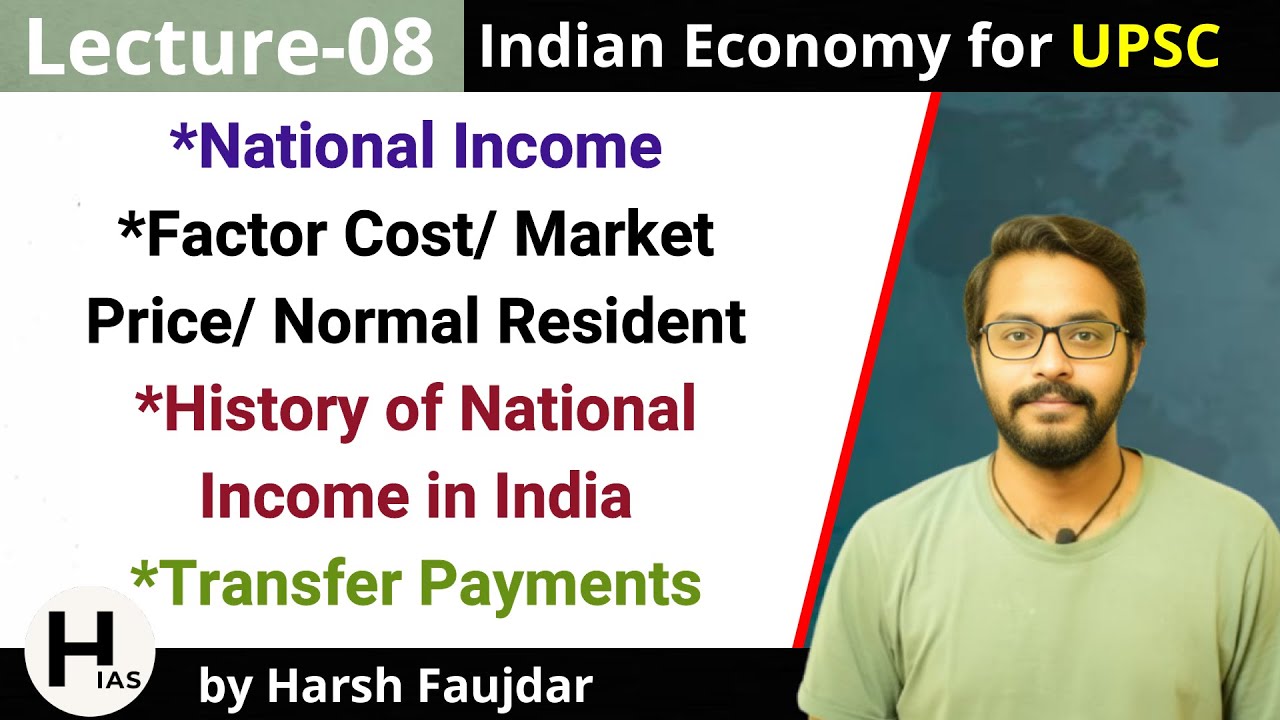 E8- National Income, Factor Cost, Market Price, Transfer Payments | Indian Economy for UPSC