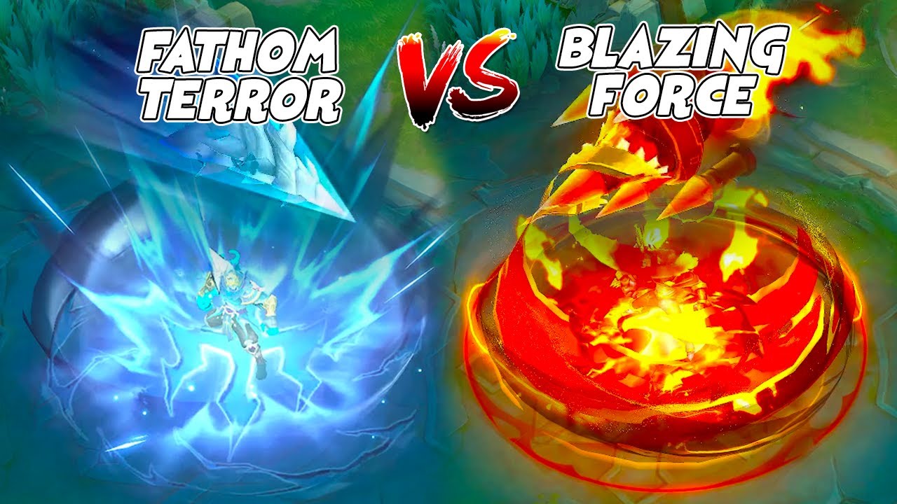 Aldous Fathom Terror VS Blazing Force Skin Comparison