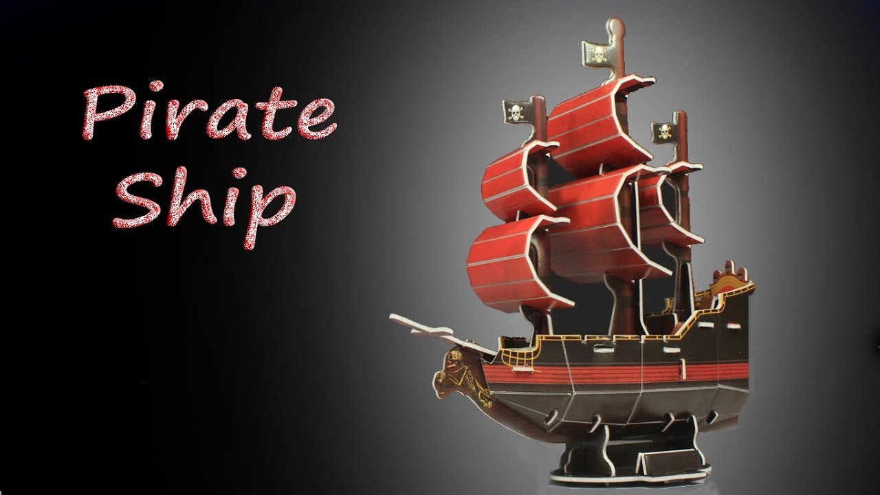 How to Solve Pirate Ship of 3D Puzzle - DIY Toy