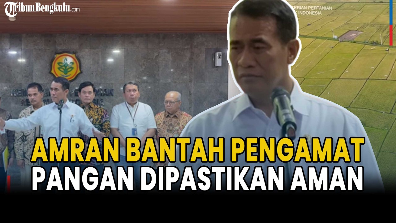 Mentan Amran Bantah Pengamat: Krisis Pangan Itu Tidak Benar!
