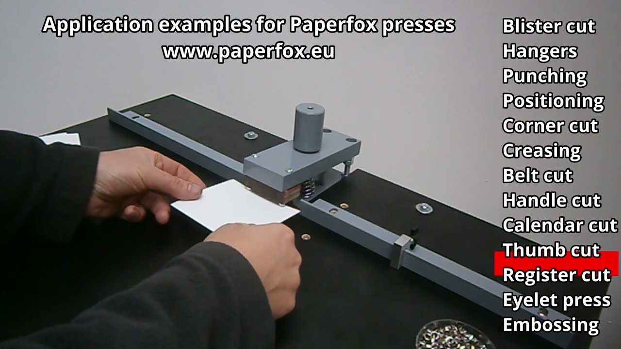 Application examples for Paperfox presses