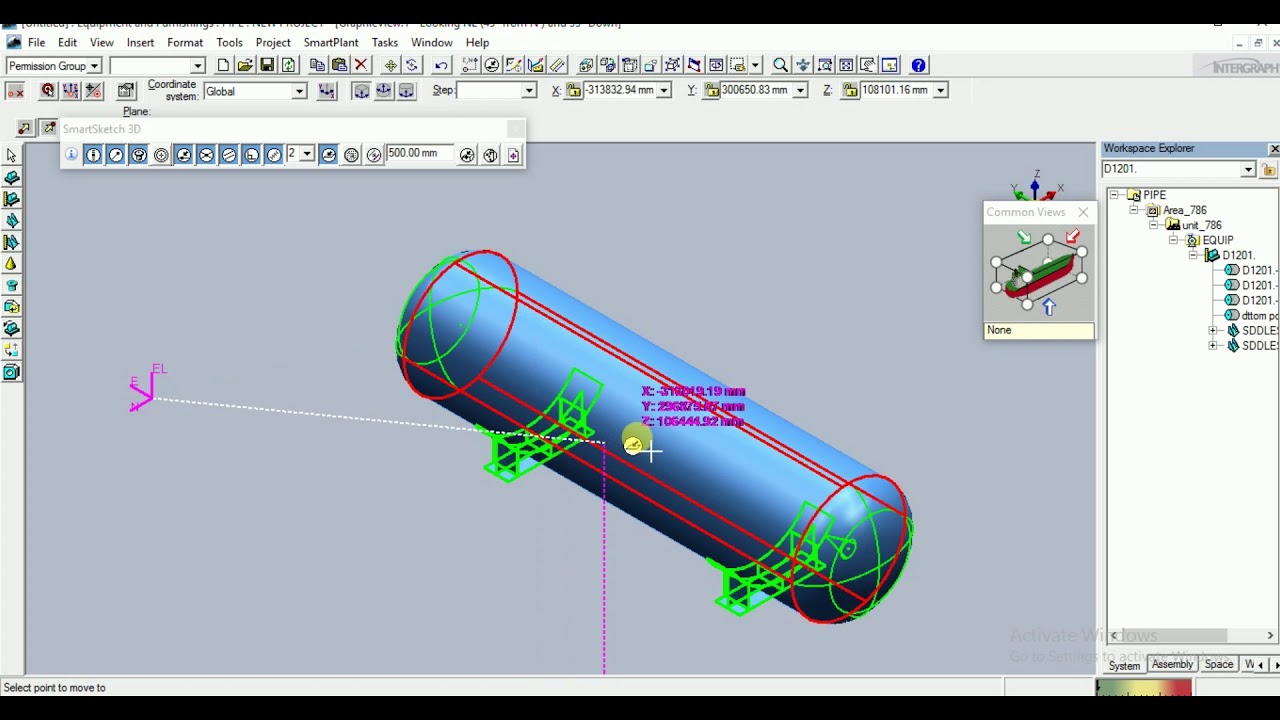 How to move equipment origin in sp3d #moveequipmentaxis