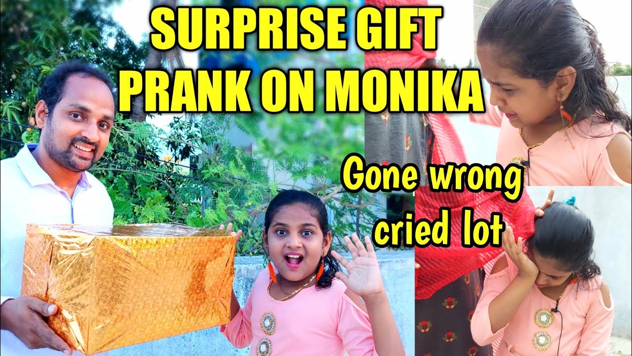 surprise gift prank on Monika | gone wrong | Monika Prabhu