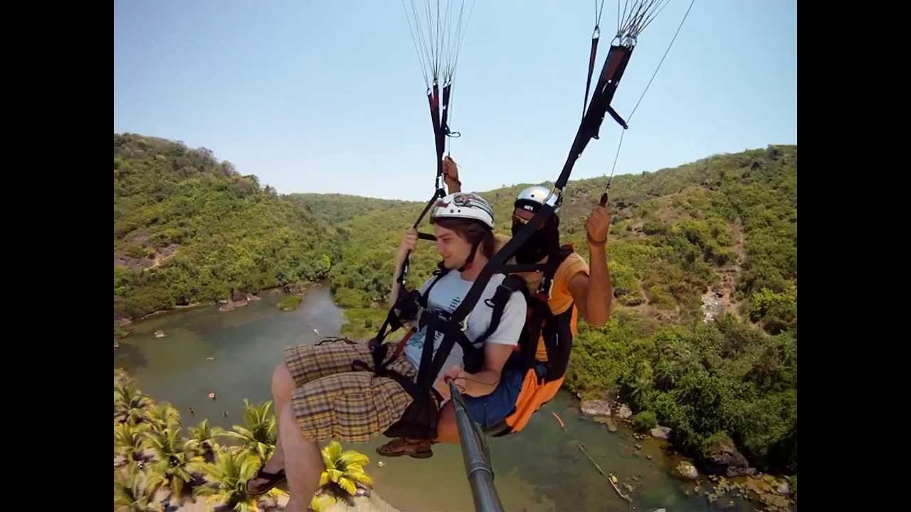 Paragliding in Goa, India - Arambol beach