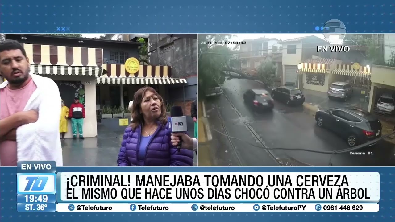 ¡Criminal! Manejaba tomando una cerveza, el mismo que hace unos días chocó contra un árbol