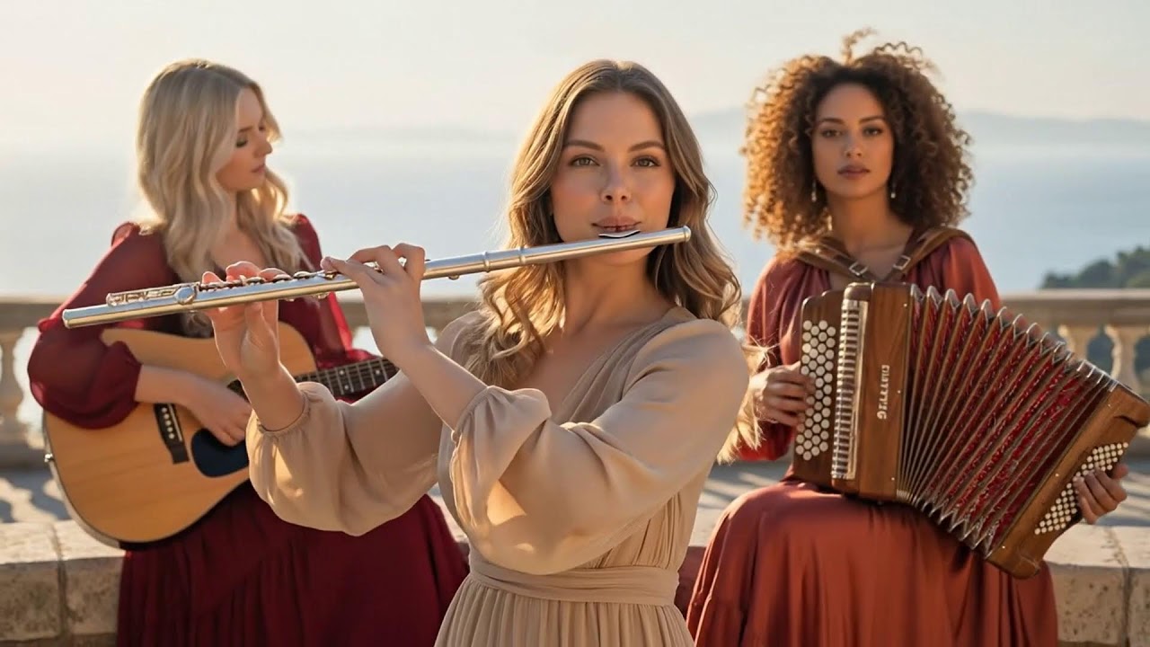 Whispers Across the Terrace | Cinematic Flamenco Guitar, Sax, Accordion & Flute