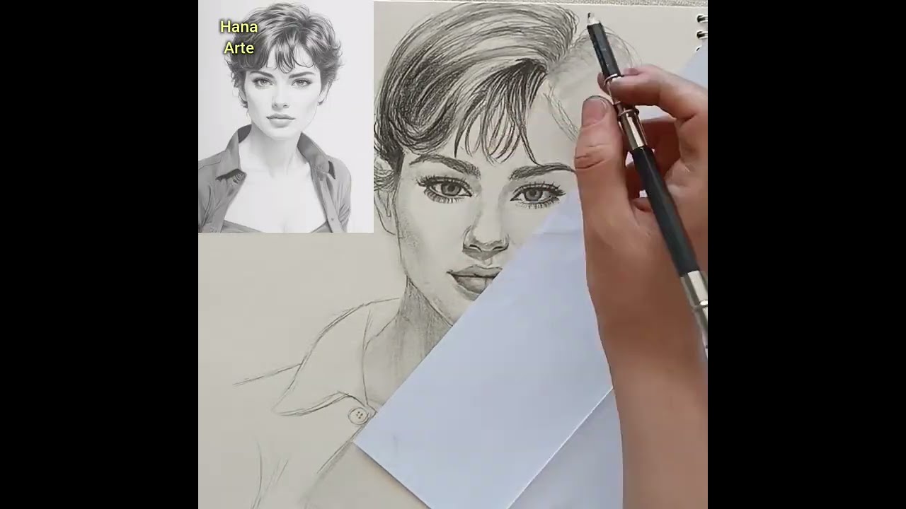 How to Draw a Realistic Girl's Face with Pencil | Step by Step Portrait Drawing Tutorial