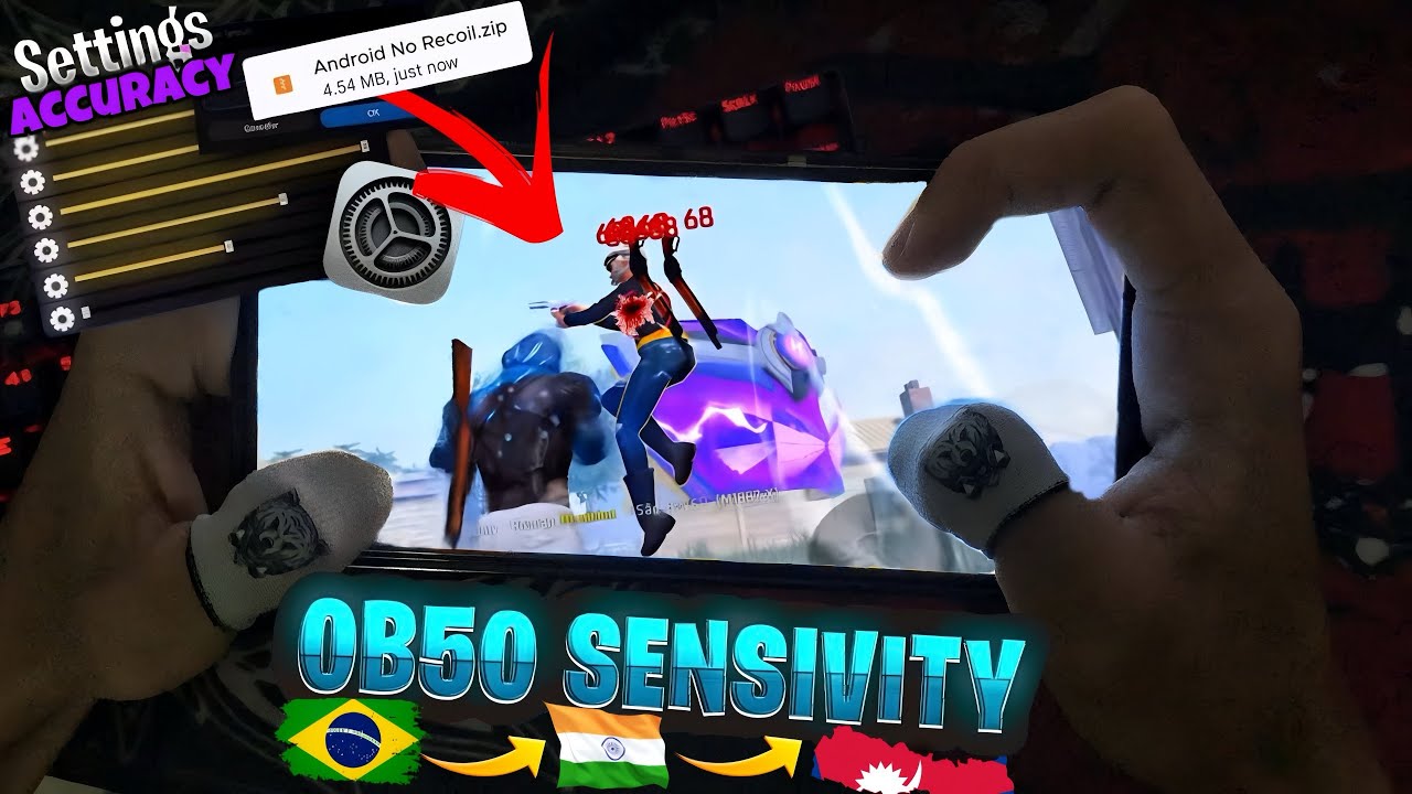 OB50🔥ALL DEVICE WORKING💯NO RECOIL SENSI+DPI🥶LIKE BRAZILIAN🇧🇷PLAYERS 😱