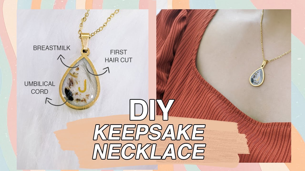 DIY Keepsake Jewelry  |  Preserved Breastmilk + Baby's Umbilical Cord + First Haircut in UV Resin