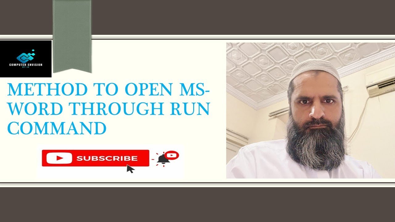 Method to open MS-Word program through Run Command
