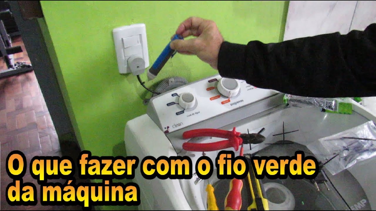 O que fazer com o Fio verde da máquina