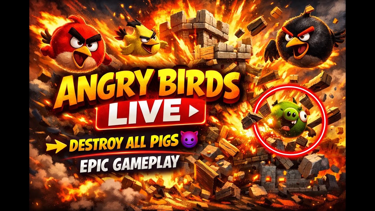 🐦 Angry Birds Live 🔥 | Pig Destroy Mission 😈
