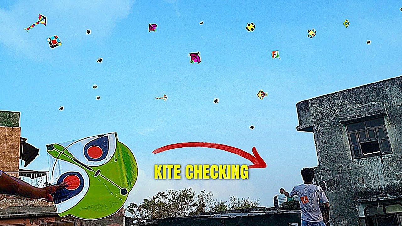 Kite checking with polithin kite | kite flying 2026 |  patang ke kanee Tut gyi 😅