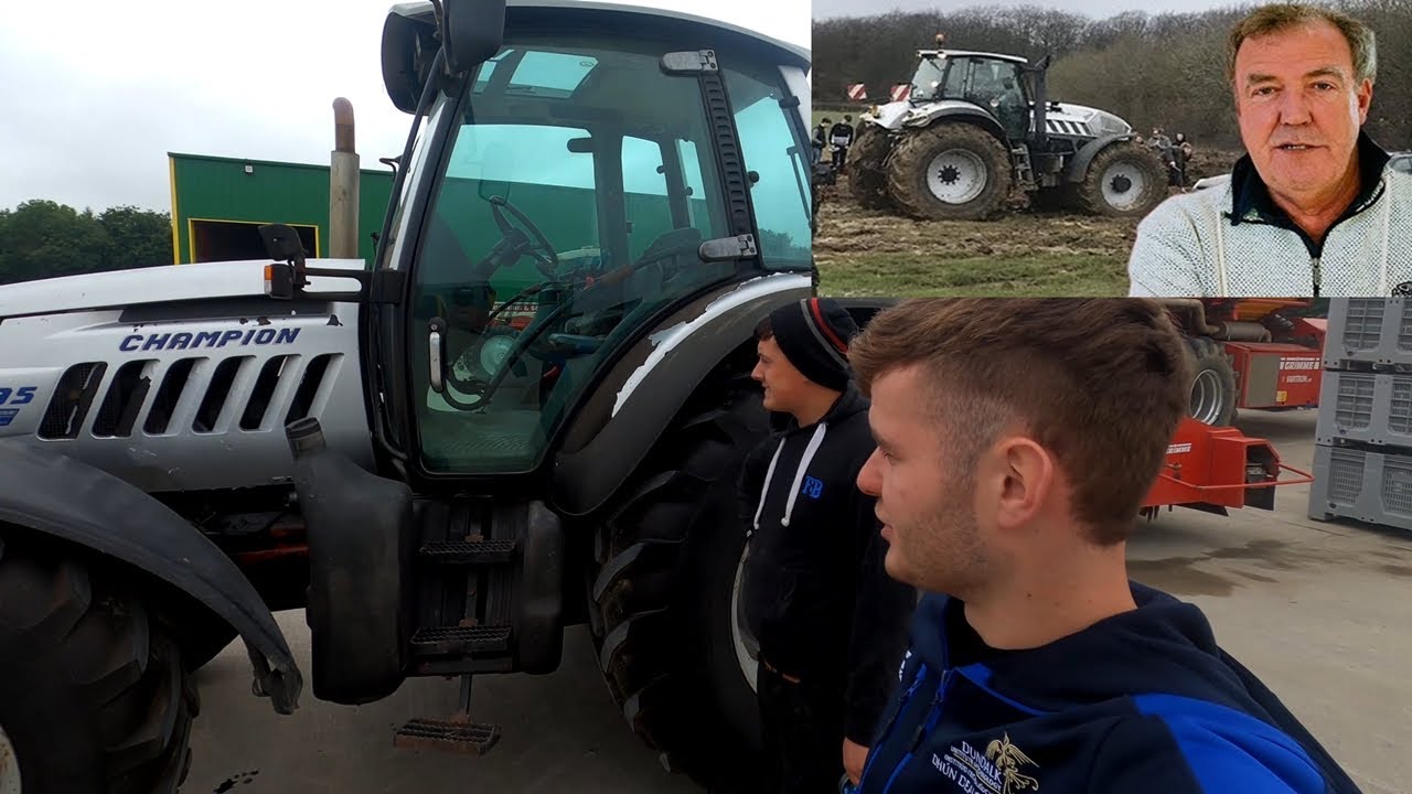 Трактор Lamborghini приседает