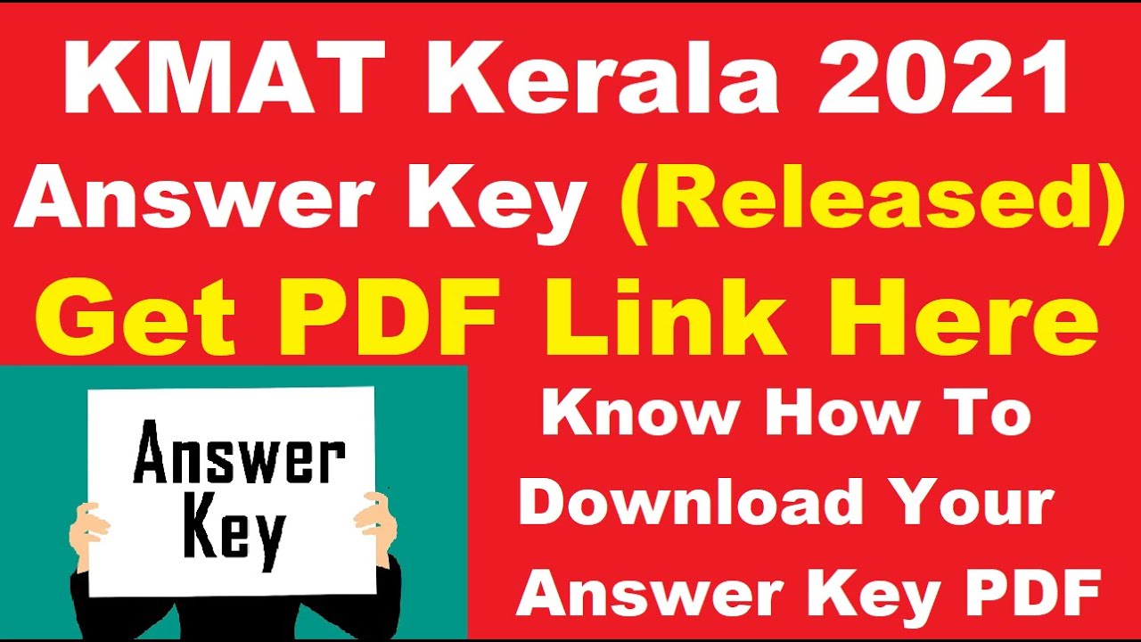 KMAT Kerala 2021 Answer Key (Released) - Check & Download KMAT Kerala 2021 Answer Key PDF Here