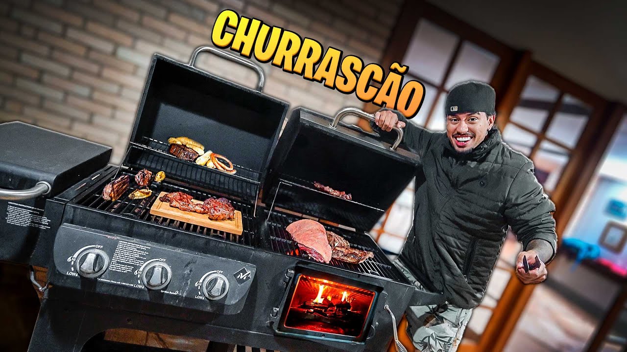 FIZEMOS UM CHURRASCÃO NA CASA DO LAGO PARA MINHA FAMILIA