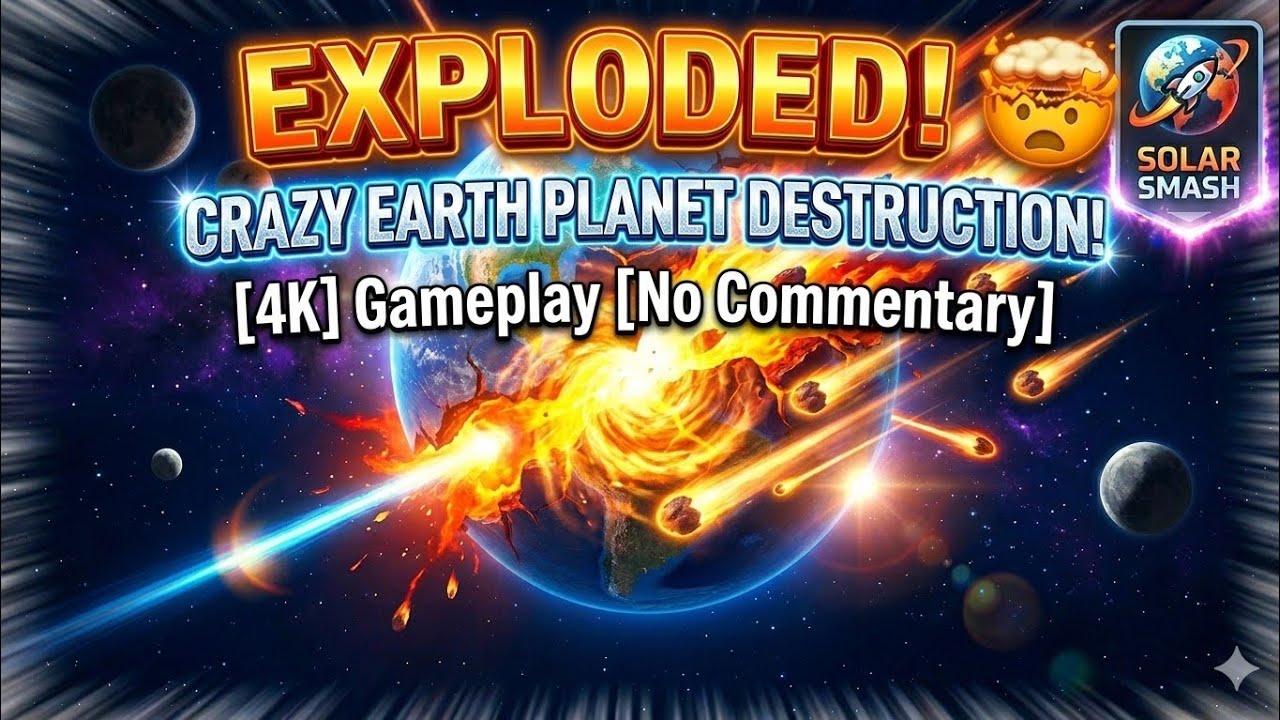Solar Smash: Earth Planet Destruction Gameplay [4K] - IT FINALLY EXPLODED! 😱