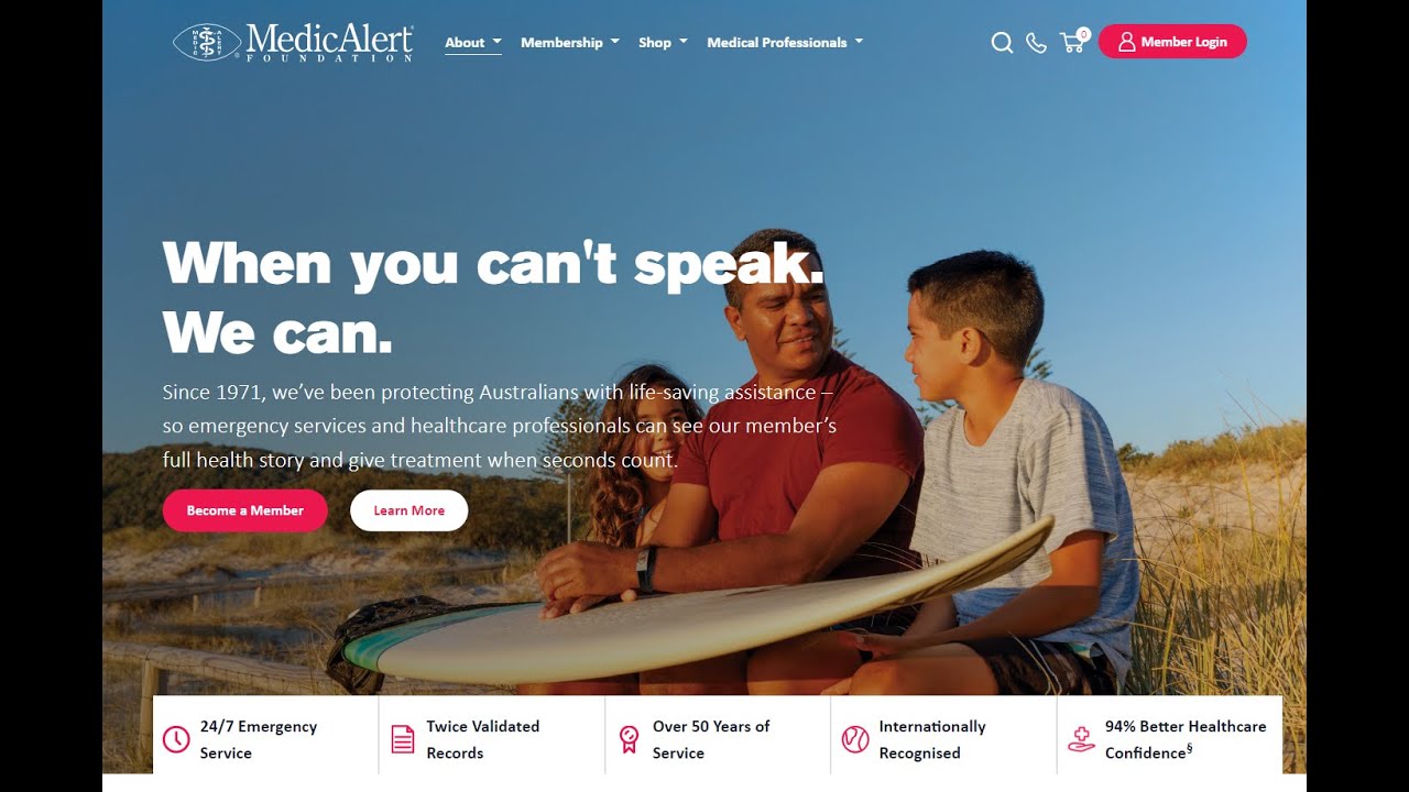 How to log in to a MedicAlert Foundation membership