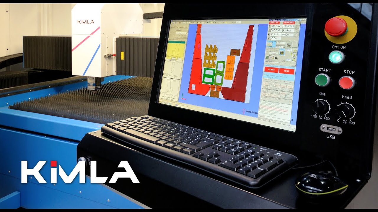 Laser fiber Kimla System sterowania CAD, CAM, NEST, CNC