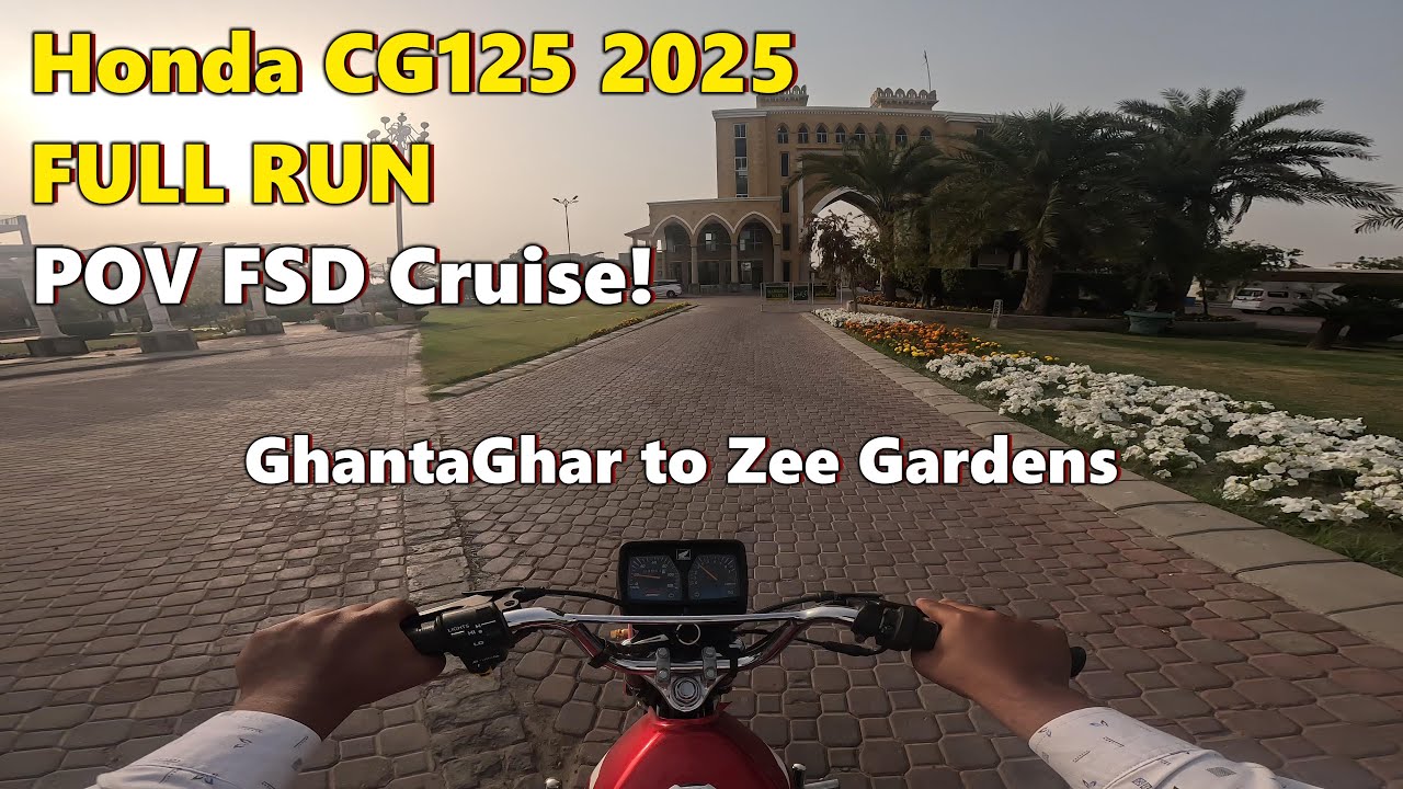 Ride on Honda 125 | Shot on GoPro | Ghanta Ghar to Zee Gardens via Canal Road | Street of FSD