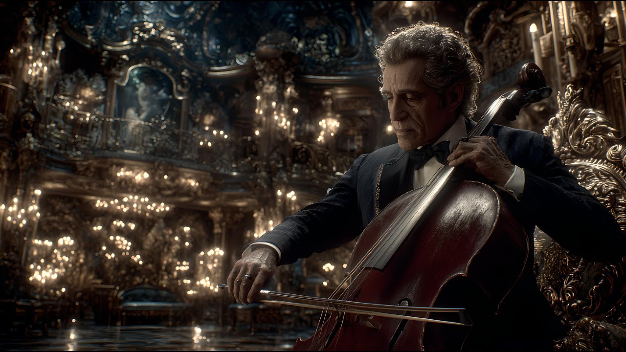 Baroque Classic Rock Odyssey | Elegant Cello Melodies in a Grand Hall
