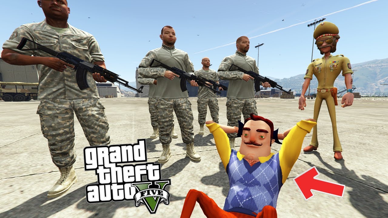 HELLO NEİGHBOR ASKER OLDU - GTA 5 MODS #gta5