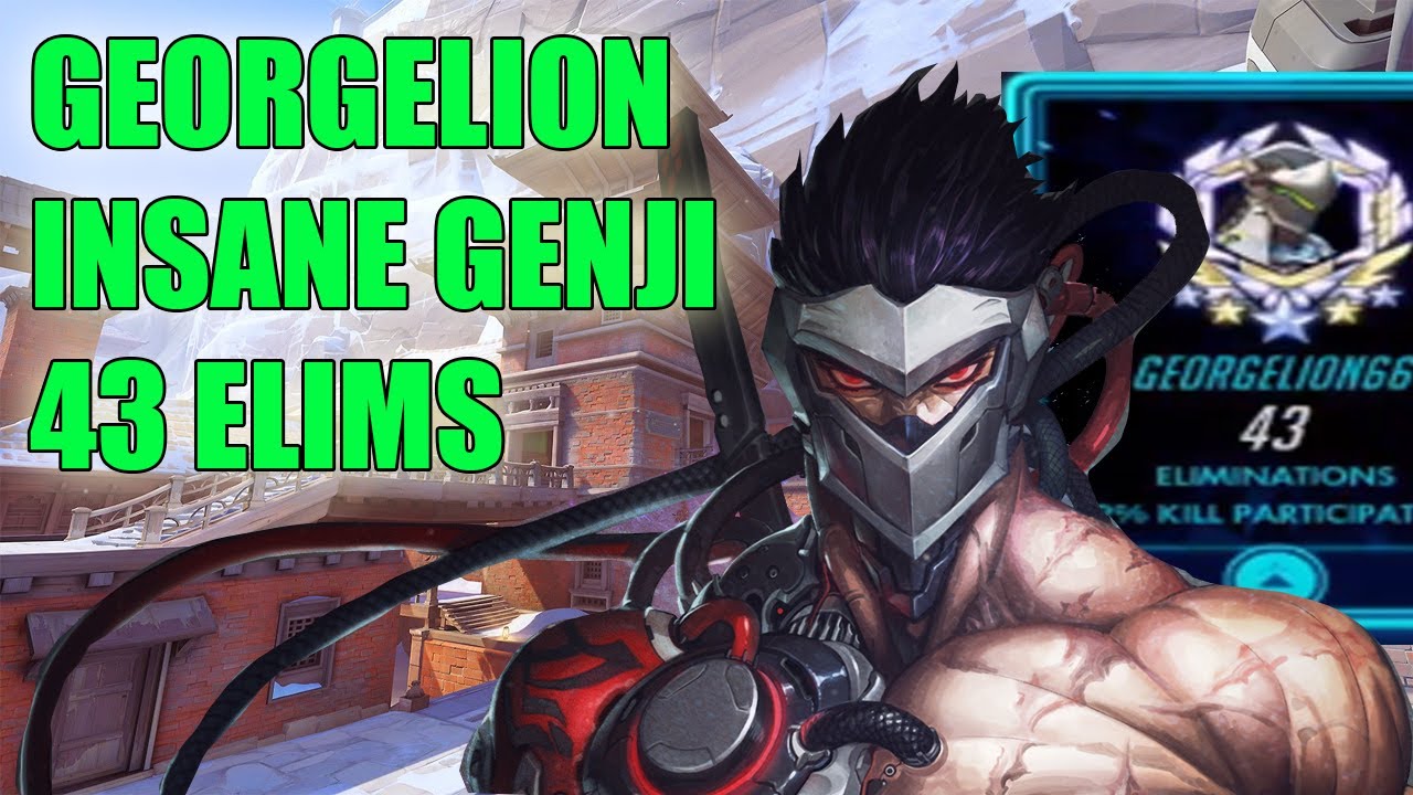 GEORGELION INSANE GENJI GAMEPLAY - TOP 500 OVERWATCH SEASON 21