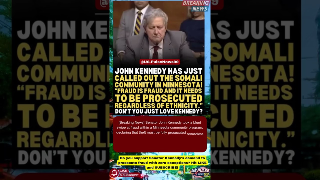 Senator John Kennedy Demands Prosecution For Minnesota Food Fraud! #Shorts #USNews #USPolitics