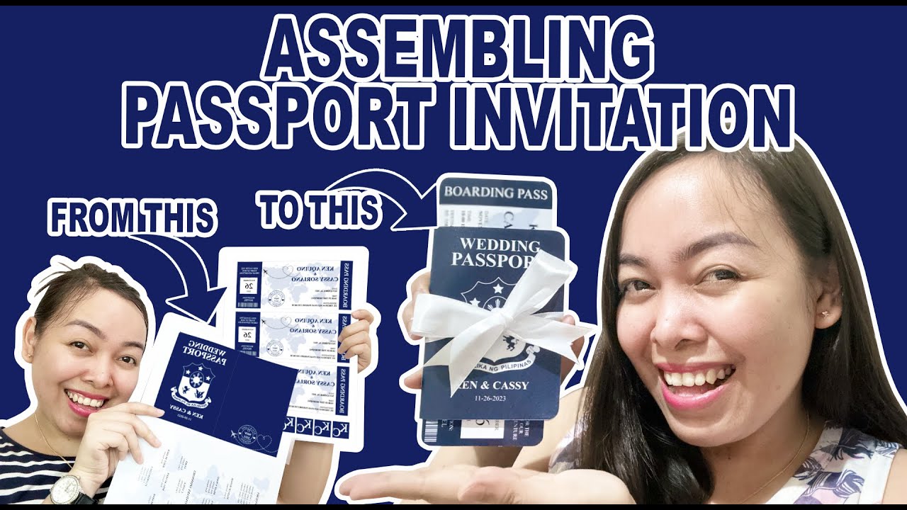 ASSEMBLING PASSPORT WEDDING INVITATION AND MATERIALS/EQUIPMENTS NEEDED | SUPER EASY | Cassy Soriano