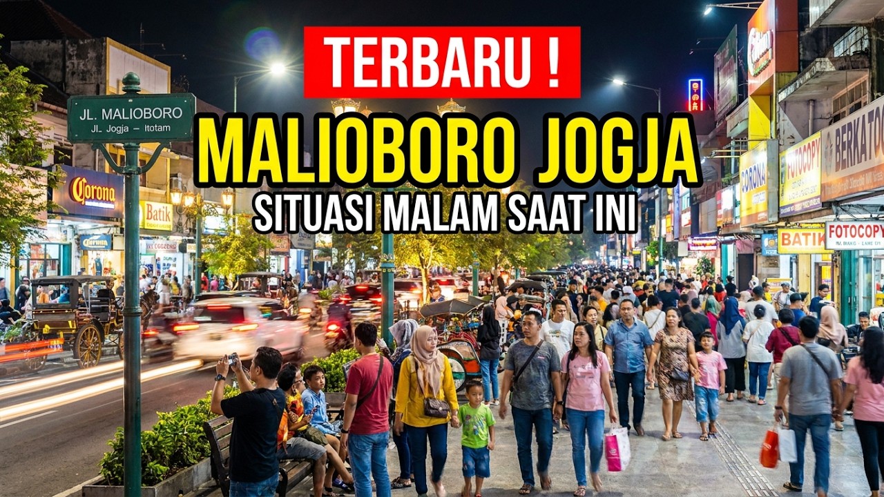 SUASANA MALAM JALAN MALIOBORO JOGJA ! WISATA JOGJA TERBARU