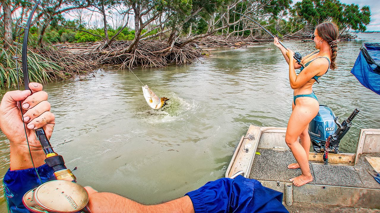 Epic Creek Fishing: Catching Barramundi, Monster Mangrove Jack & A Fresh Fish Feast!