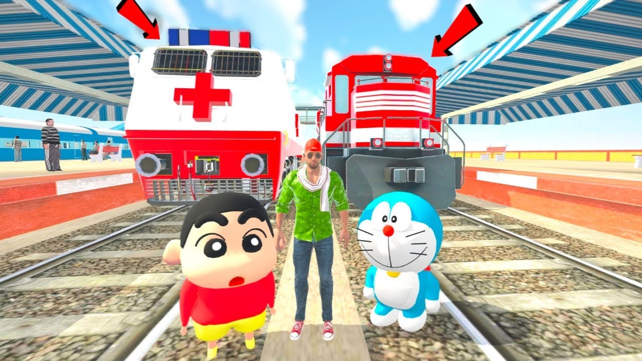 🤩 Brand new ambulance train 🚂💥 and new fire brigade train 🚂🔥 in indian theft auto simulator 🥳🎮